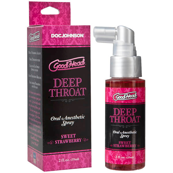 GoodHead Deep Throat Spray - Sweet Strawberry Flavoured Deep Throat Spray - 59 ml Bottle