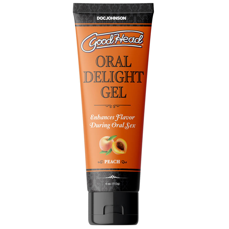 GoodHead Oral Delight Gel - Peach - Peach Flavoured Oral Gel - 120 ml Tube