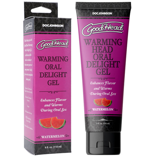 GoodHead Warming Head Oral Delight Gel - Watermelon - Watermelon Flavoured Oral Gel - 120 ml Tube