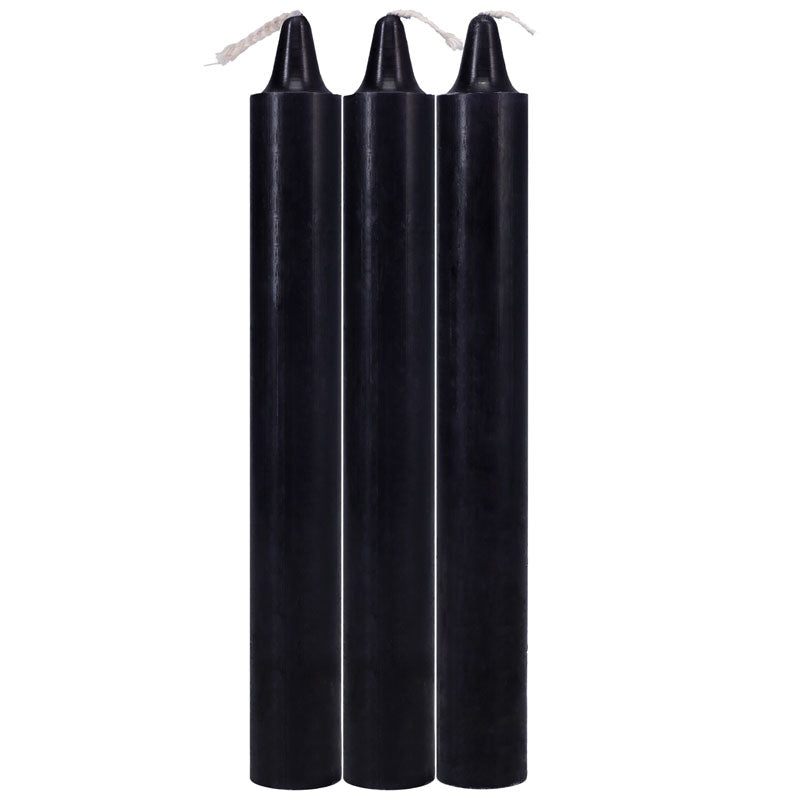 Japanese Drip Candles - Black - Black 3-Pack