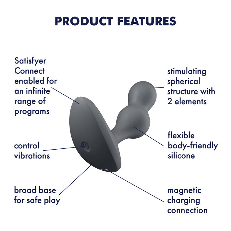 Satisfyer Deep Diver - Black Vibrating Butt Plug with App Control