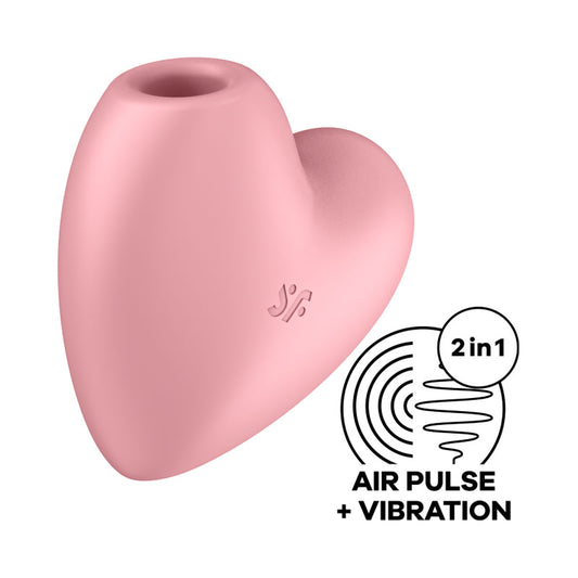 Satisfyer Cutie Heart - Light Pink - Light Pink USB Rechargeable Air Pulsation Stimulator with