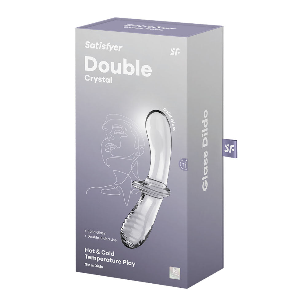 Satisfyer Double Crystal - Clear Glass Double Ended Dildo