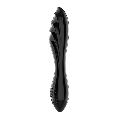 Satisfyer Dazzling Crystal 1 - Black - Black Glass Double Ended Dildo