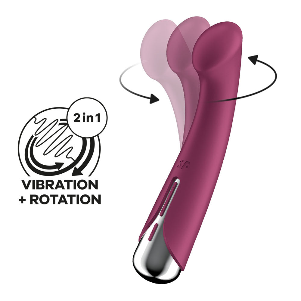 Satisfyer Spinning G-Spot 1 - Red - Red 16.5 cm USB Rechargeable Rotating Vibrator