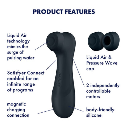 Satisfyer Pro 2 Generation 3 with App Control - Dark Grey Touch-Free USB-Rechargeable Clitoral