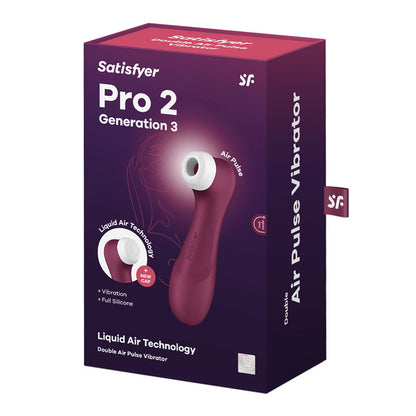 Satisfyer Pro 2 Generation 3 - Wine Red Touch-Free USB-Rechargeable Clitoral Stimulator