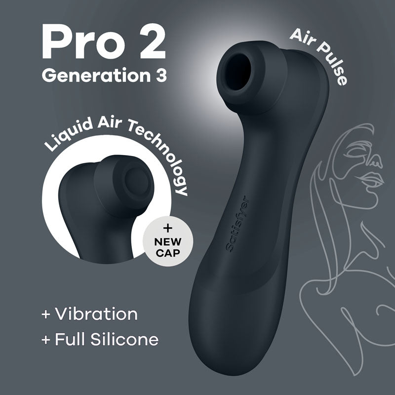 Satisfyer Pro 2 Generation 3 - Dark Grey Touch-Free USB-Rechargeable Clitoral Stimulator