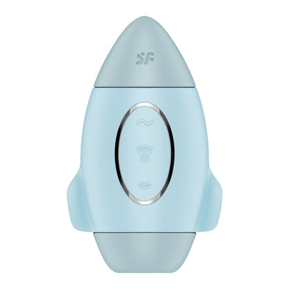 Satisfyer Mission Control - Blue - Blue USB Rechargeable Vibrating Air Pulse Stimulator