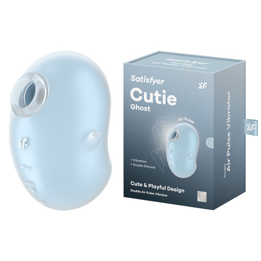 Satisfyer Cutie Ghost - Blue - Blue USB Rechargeable Air Pulse Stimulator