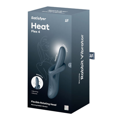 Satisfyer Heat Flex 4 - Grey - Grey USB Rechargeable Heating Vibrator