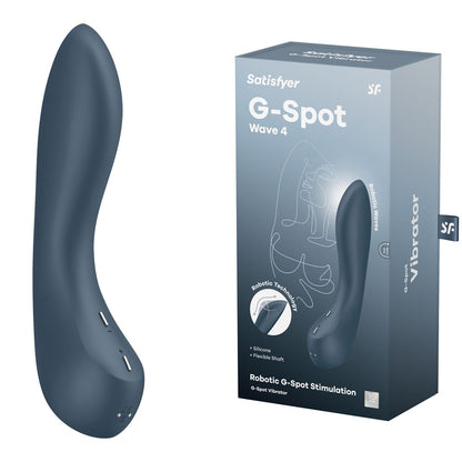 Satisfyer G-Spot Wave 4 - Dark Blue 21 cm USB Rechargeable Vibrator with Robotic G-Spot Stimula