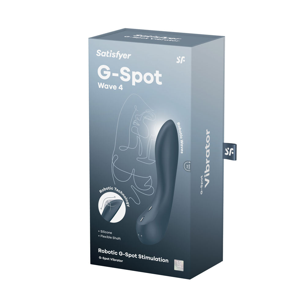 Satisfyer G-Spot Wave 4 - Dark Blue 21 cm USB Rechargeable Vibrator with Robotic G-Spot Stimula