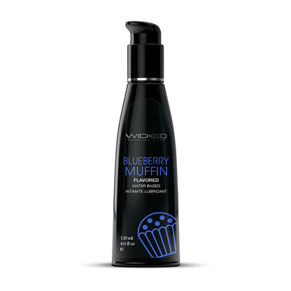 Wicked Aqua Blueberry Muffin - Blueberry Muffin Flavoured Water Based Lubricant - 120 ml (4 oz)