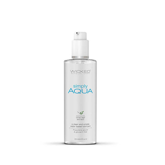 Wicked Simply Aqua - Water Based Lubricant - 120 ml (4 oz) Bottle