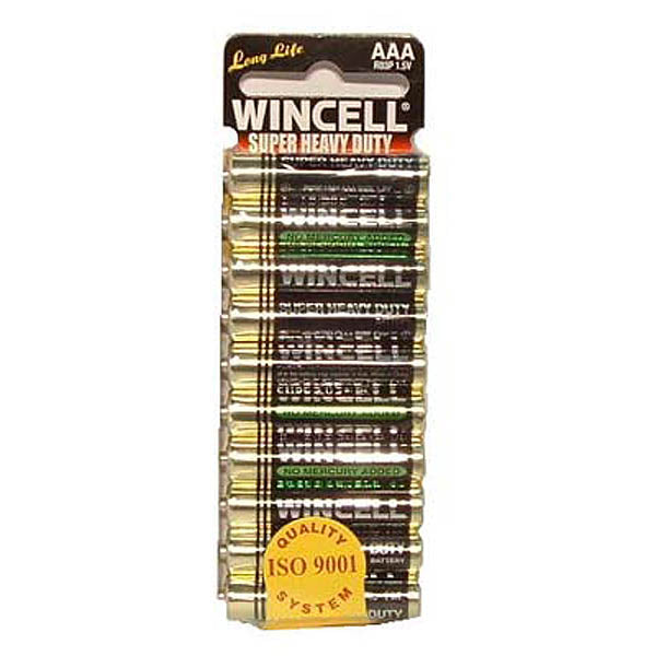 Wincell AAA Super Heavy Duty Batteries - Super Heavy Duty Batteries - AAA 10 Pack