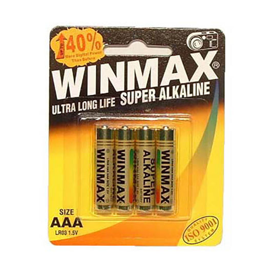 Winmax AAA Super Alkaline Batteries - Super Alkaline Batteries - AAA 4 Pack