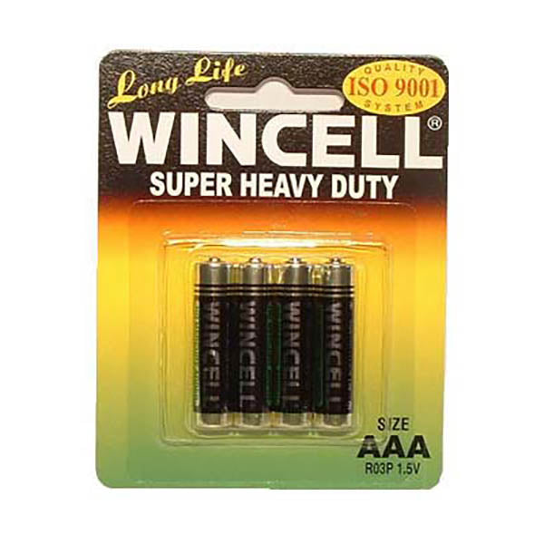 Wincell AAA Super Heavy Duty Batteries - Super Heavy Duty Batteries - AAA 4 Pack