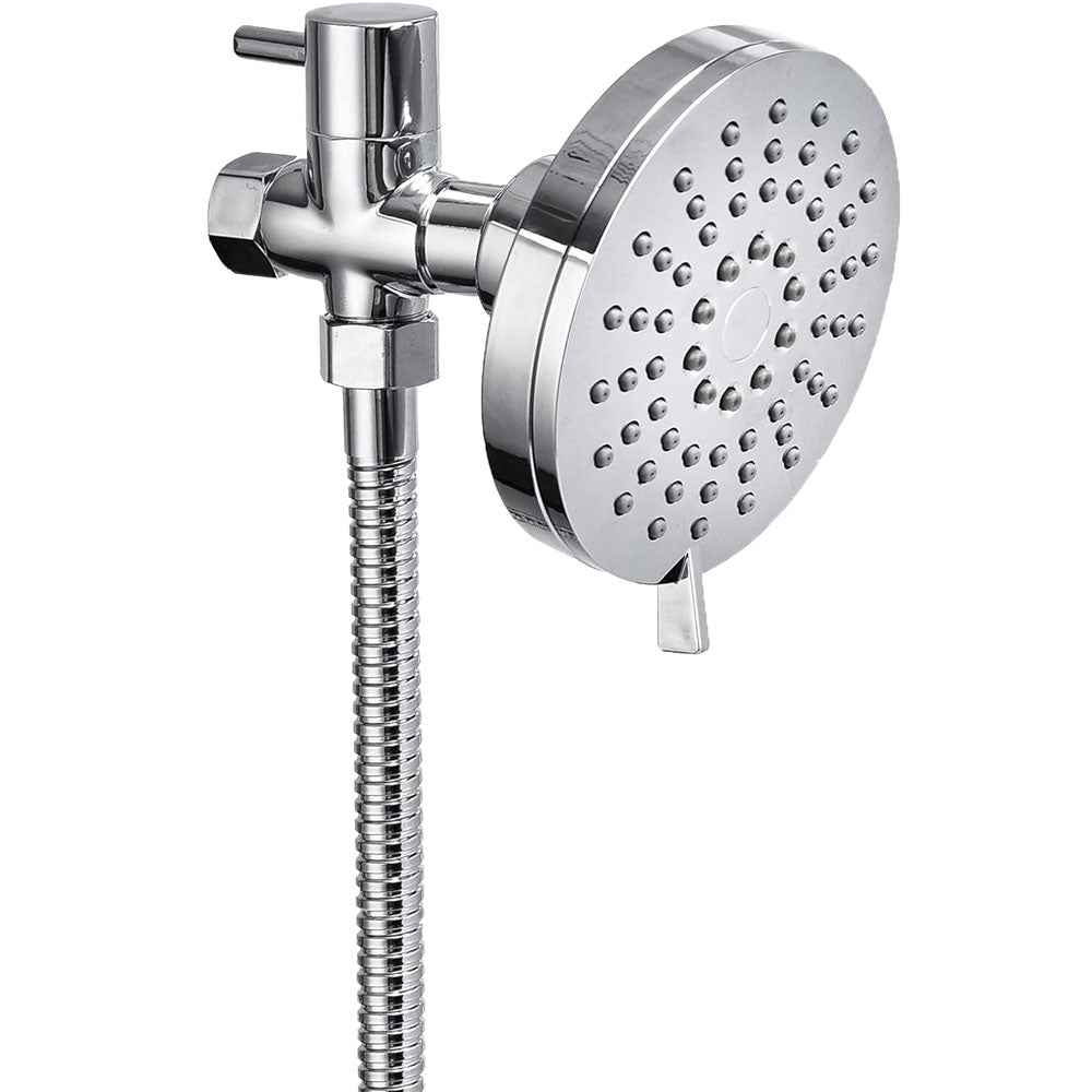 AquaClean 3 Piece Shower Douche Set with Shower Hose, Silicone Nozzle & Switch Valve - Shower D