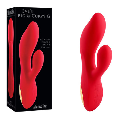 Adam & Eve EVES BIG AND CURVY G - Red 19.8 cm USB Rechargeable Rabbit Vibrator