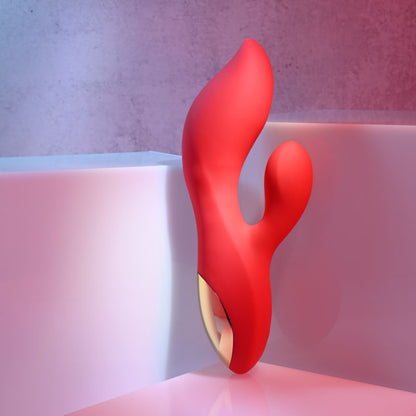 Adam & Eve EVES BIG AND CURVY G - Red 19.8 cm USB Rechargeable Rabbit Vibrator