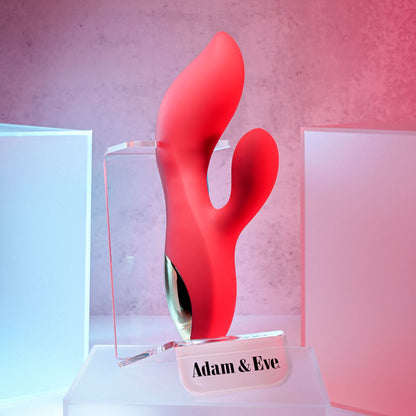 Adam & Eve EVES BIG AND CURVY G - Red 19.8 cm USB Rechargeable Rabbit Vibrator