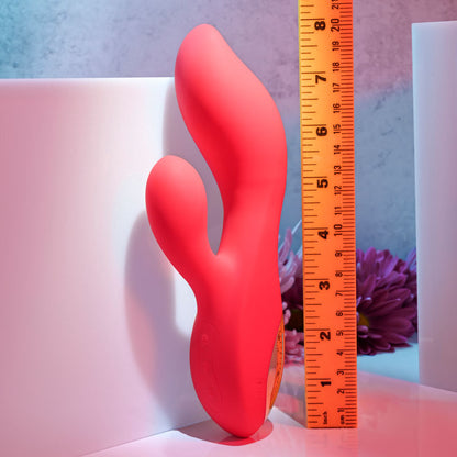 Adam & Eve EVES BIG AND CURVY G - Red 19.8 cm USB Rechargeable Rabbit Vibrator