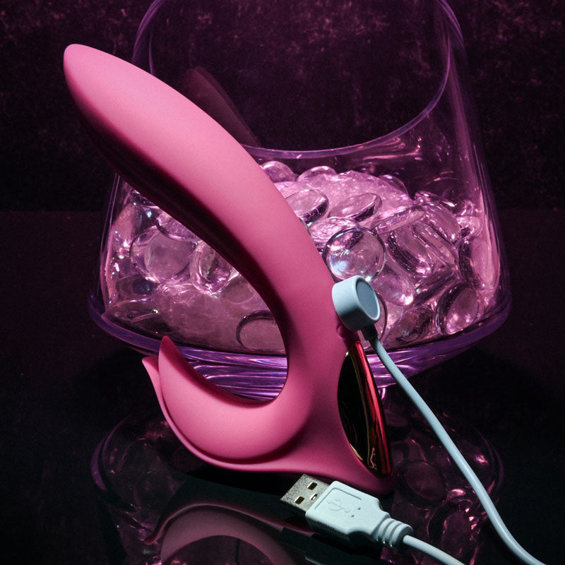 Adam & Eve EVES BLISS VIBRATOR - Pink 17.8 cm USB Rechargeable Rabbit Vibrator