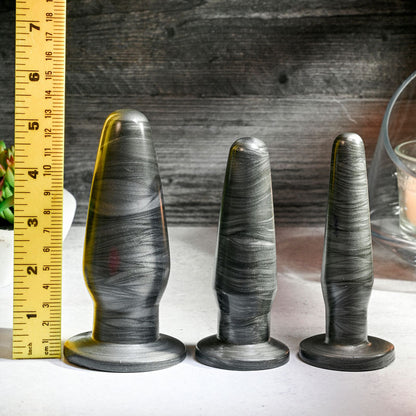 Adam & Eve ANAL ROCKETS TRAINER SET - Black Butt Plugs - Set of 3 Sizes