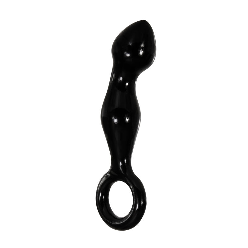 Adam & Eve ADAMS GLASS PROSTATE MASSAGER - Black Glass 16.6 cm Prostate Massager