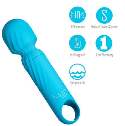 Maia DOLLY - Blue - Blue 12.7 cm USB Rechargeable Massage Wand