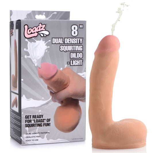 Loadz 8 Dual Density Squirting Dildo - Flesh 20.3 cm Squirting Dong