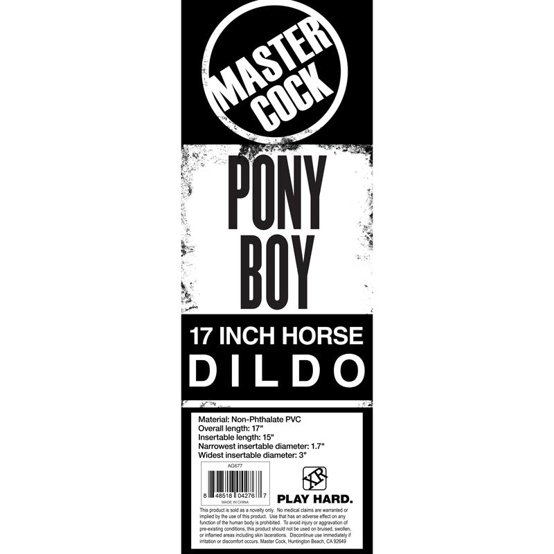 Master Cock Pony Boy - Black 43 cm (17) Horse Dong