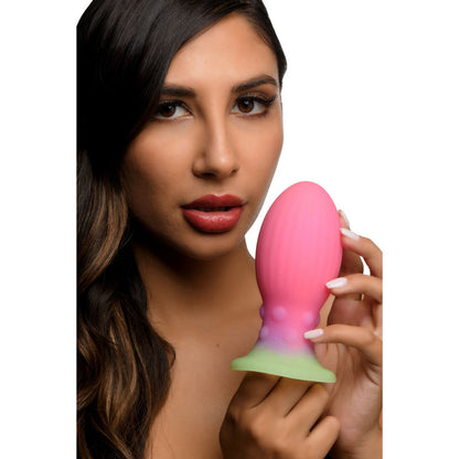 Creature Cocks Xeno Egg - Glow in Dark Pink 13.3 cm Large Fantasy Plug