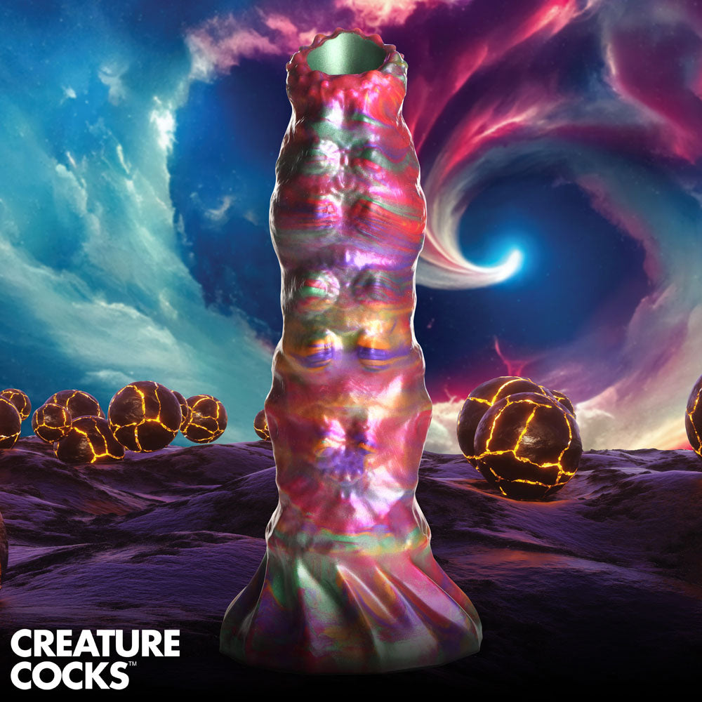 Creature Cocks Larva Silicone Dildo - Coloured 22.9 cm Fantasy Dildo with Eggs