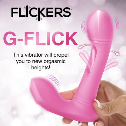 Inmi Flickers G-Flick Flicking G-Spot Vibrator - Pink 15 cm USB Rechargeable Flicking Vibrator