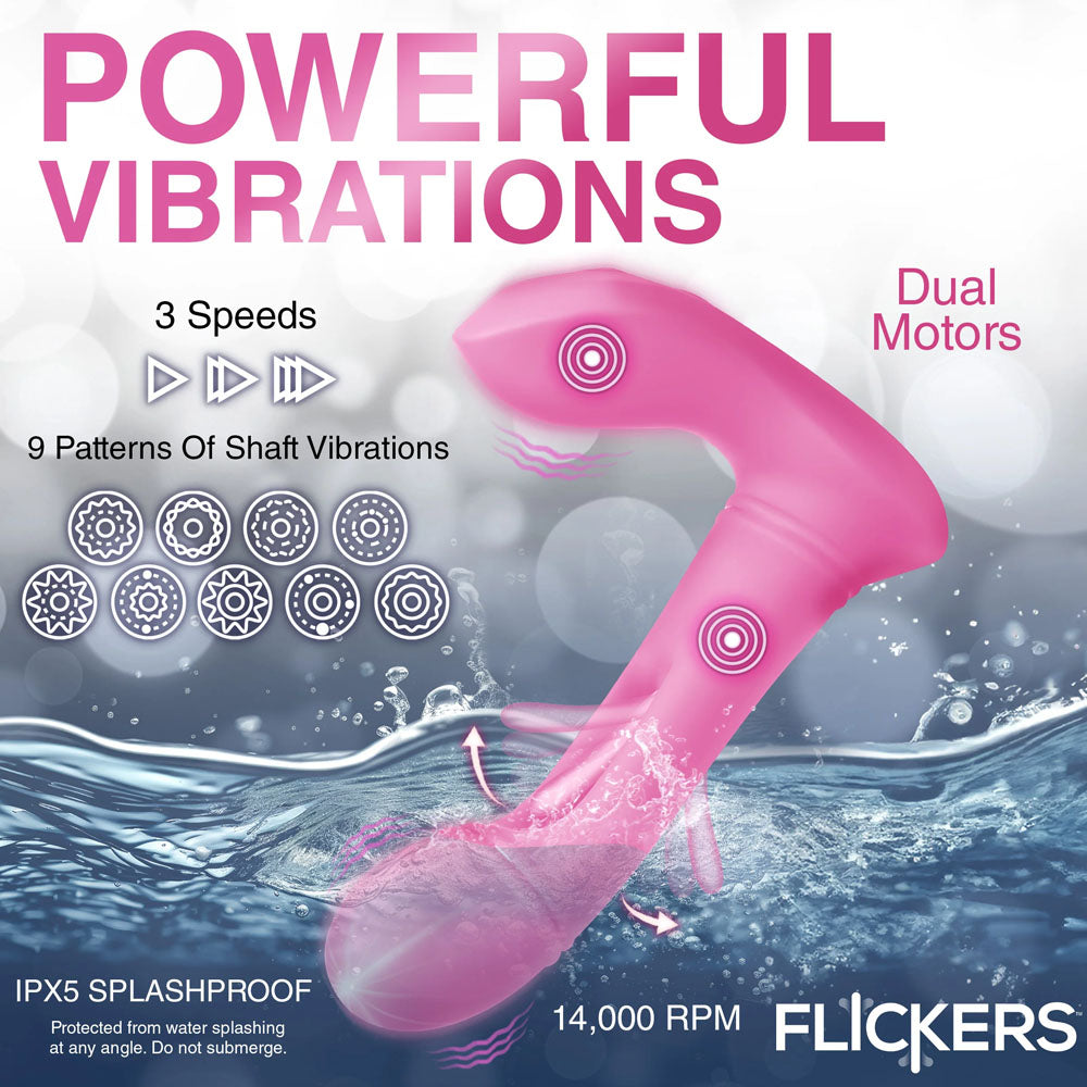 Inmi Flickers G-Flick Flicking G-Spot Vibrator - Pink 15 cm USB Rechargeable Flicking Vibrator