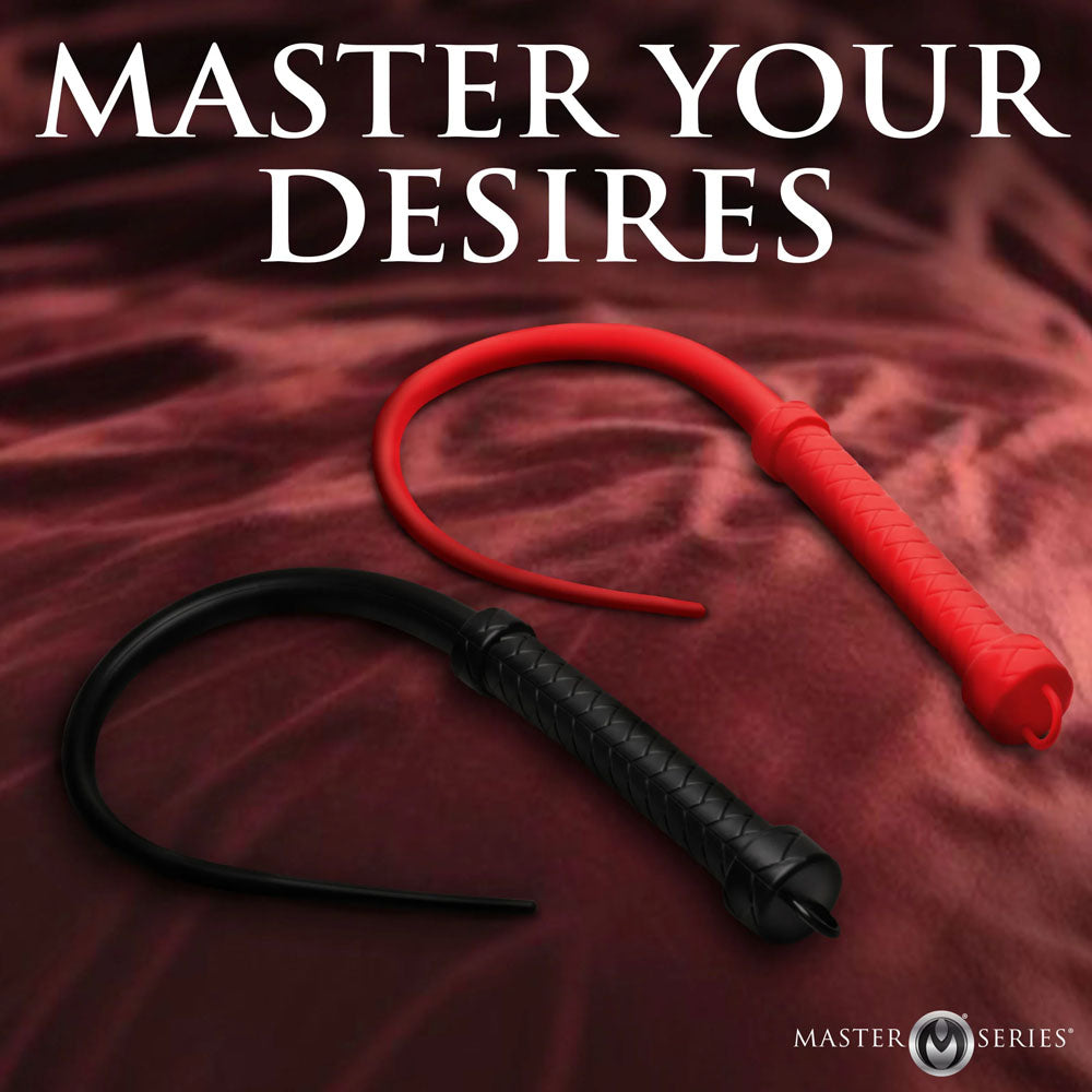 Master Series Viper Tail - Black - Black Silicone Whip