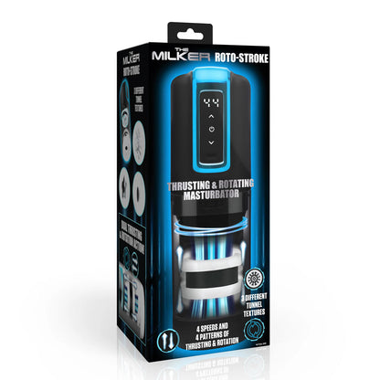 LoveBotz The Milker Roto-Stroke - USB Rechargeable Thrusting & Rotating Male Masturbator