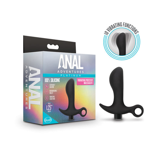 Anal Adventures Platinum Vibrating Prostate Massager 01 - Black 10.8 cm USB Rechargeable Prosta