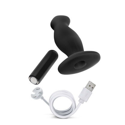 Anal Adventures Platinum Vibrating Prostate Massager 02 - Black 10.8 cm USB Rechargeable Prosta