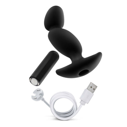 Anal Adventures Platinum Vibrating Prostate Massager 04 - Black 16.5 cm USB Rechargeable Prosta