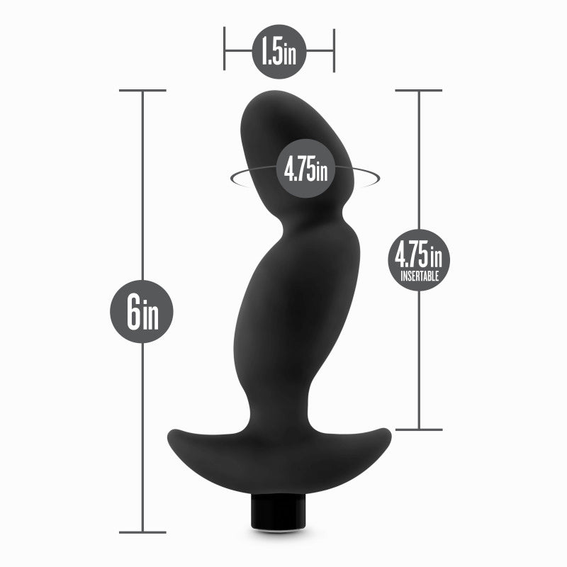 Anal Adventures Platinum Vibrating Prostate Massager 04 - Black 16.5 cm USB Rechargeable Prosta