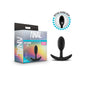 Anal Adventures Platinum Vibra Slim Plug - Black 8.9 cm Small Butt Plug with Internal Ball