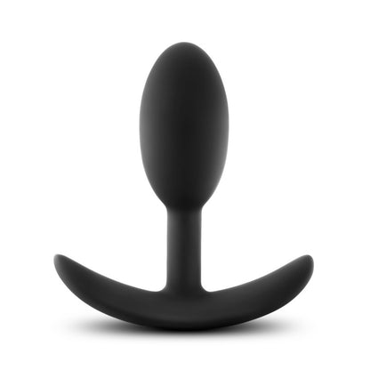 Anal Adventures Platinum Vibra Slim Plug - Black 8.9 cm Small Butt Plug with Internal Ball