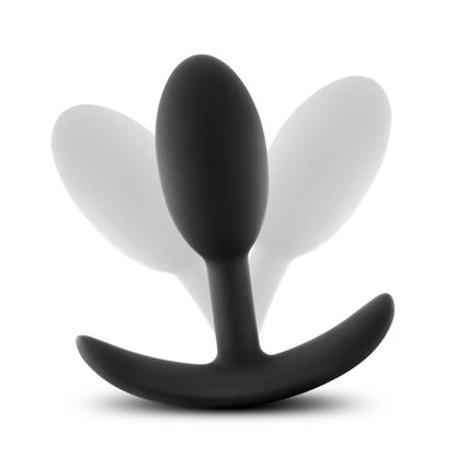 Anal Adventures Platinum Vibra Slim Plug - Black 8.9 cm Small Butt Plug with Internal Ball