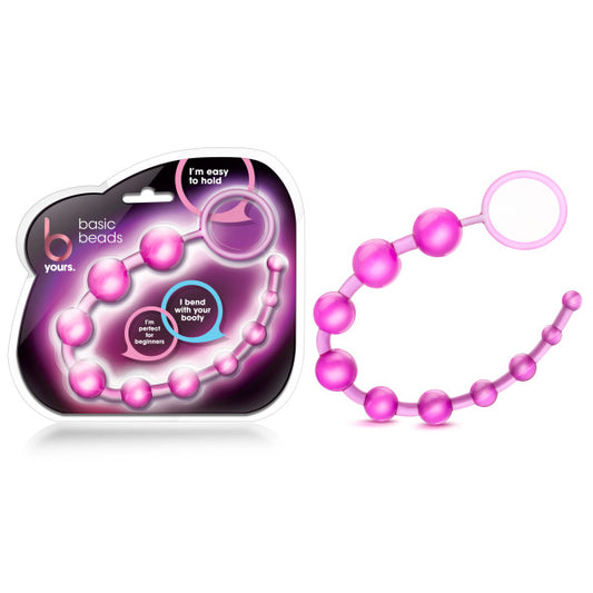 B Yours - Basic Beads - Pink 32 cm (12.75) Anal Beads