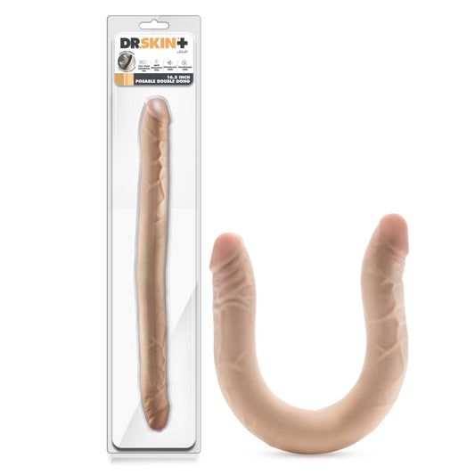 Dr. Skin Plus 16.5 Posable Double Dong - Flesh 42 cm Double Dong