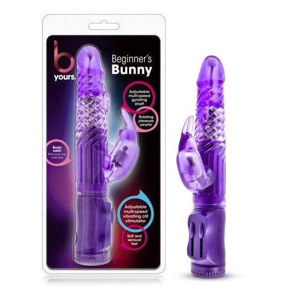 B Yours - Beginners Bunny - Purple 22.2 cm (8.75) Rabbit Vibrator