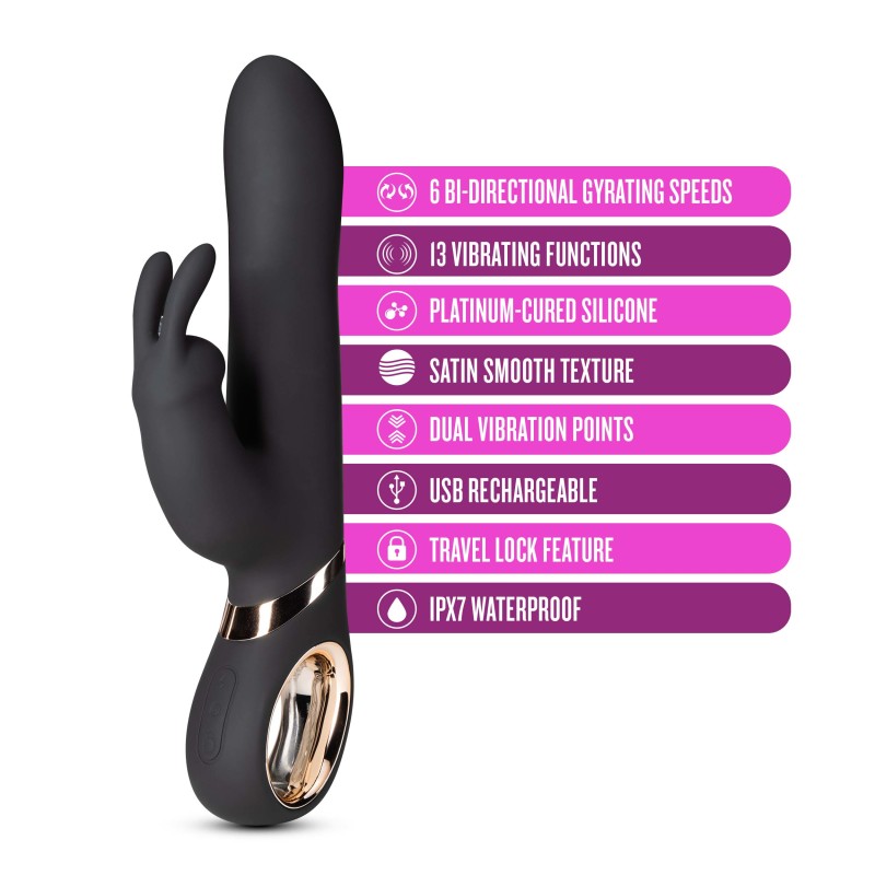 Lush Victoria - Black 22.9 cm (9) USB Rechargeable Rabbit Vibrator